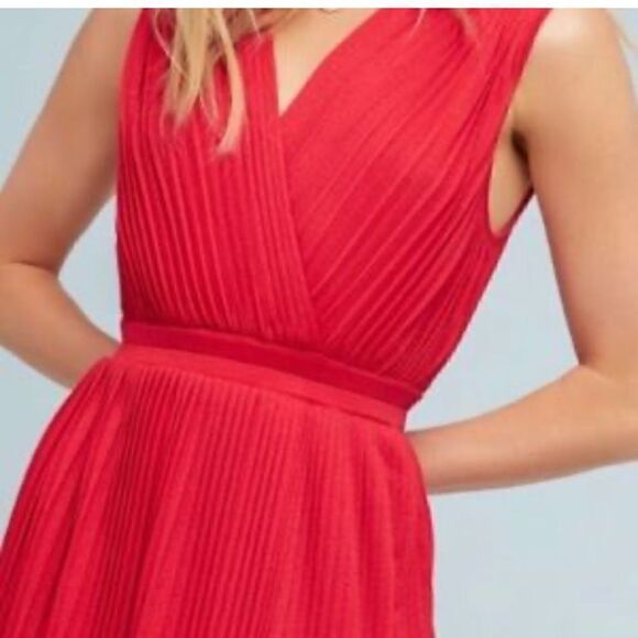 Tracy Reese pleated surplice midi dress - Picture 2 of 10